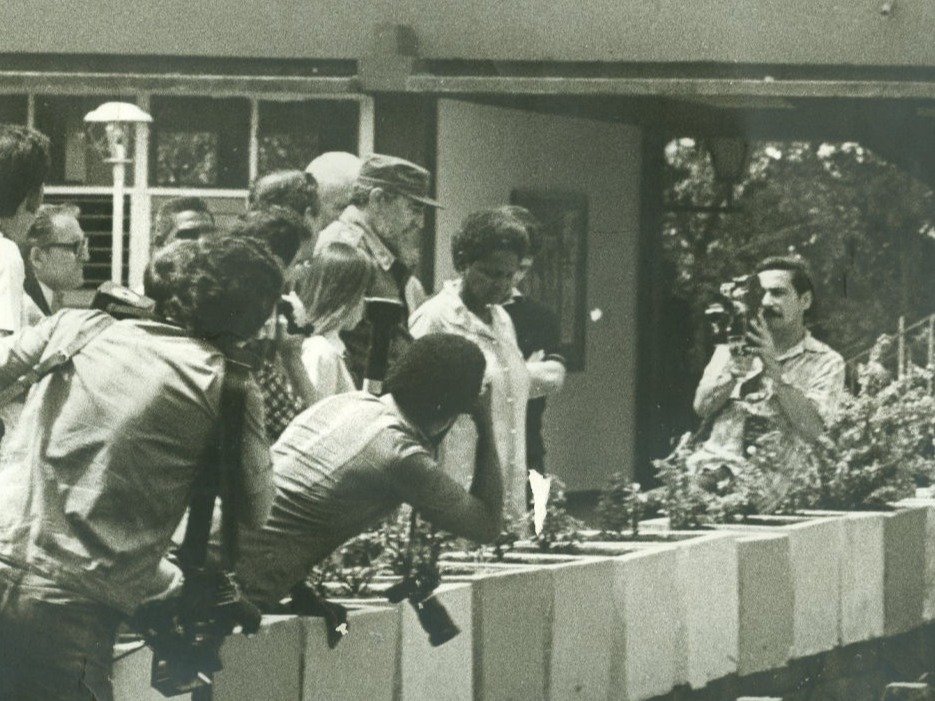 Filmación (Frank Palacio de los pioneros con Fidel Castro)